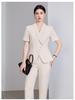 Elegant Women's Summer Suit: Professional Two-Piece Skirt Set for Salon Work
