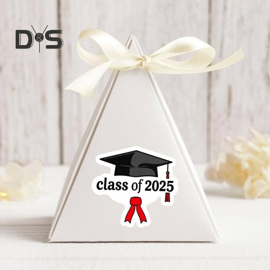 10/30/50Pcs/Bag Class of 2025 Graduation Season Stickers Strong Adhesive Backing Coated Paper Seniors School Decals