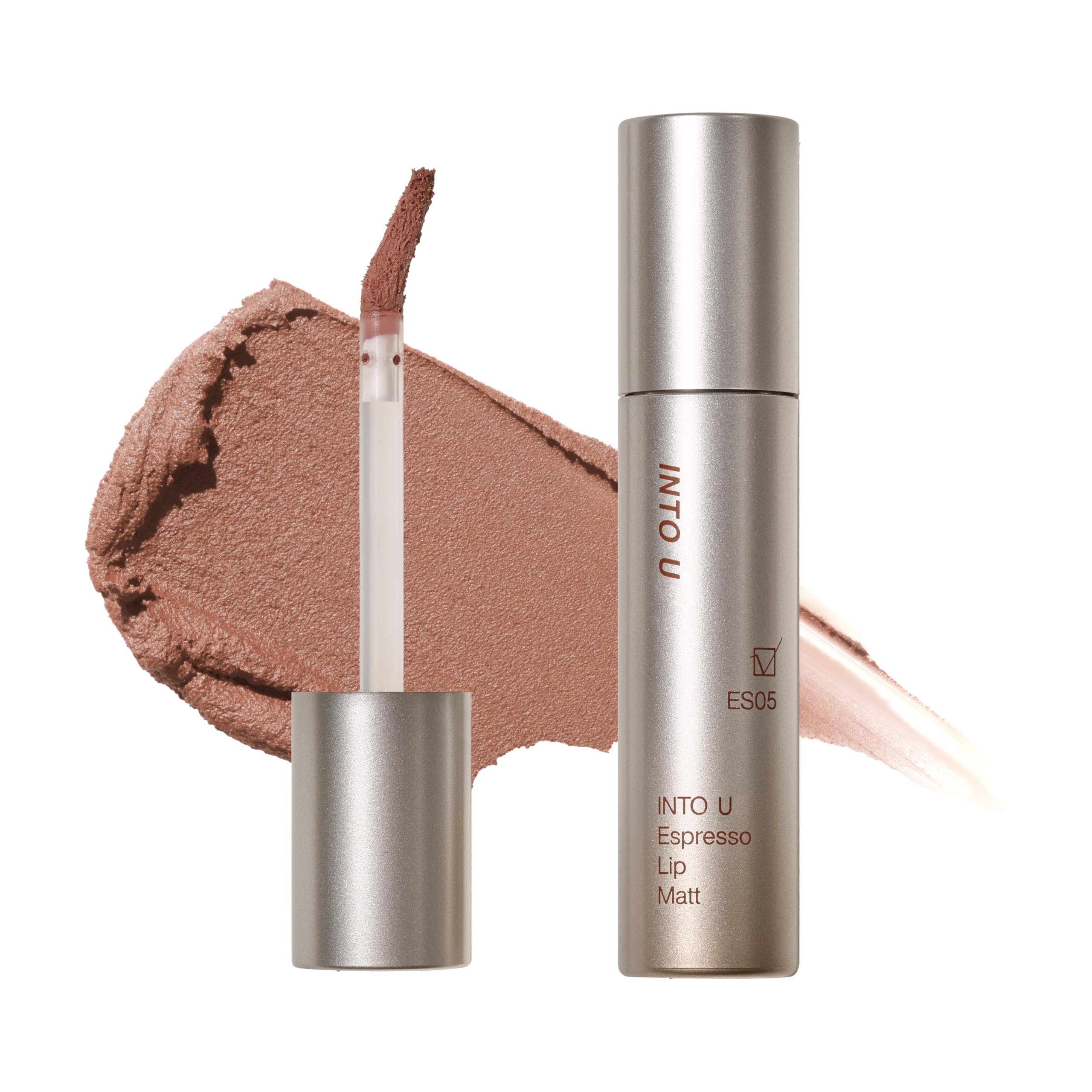 INTO U Матовая помада для губ Espresso Lip Matte - Интенсивная, Стойкая, Высокопигментированная, Несушащая #ES05 Коричный Латте
