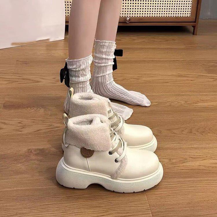 Snow Boots Calf Women's Boot Wool Women's Warm Shoes Winter