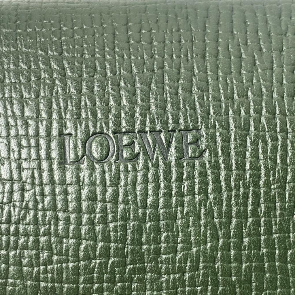 Used LOEWEHandbag Green System Leather Women