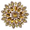 Crystal Button Rhinestone Flower Chain Colored Diamond Brooch Horse Eye Drill  Clothes Accessories
