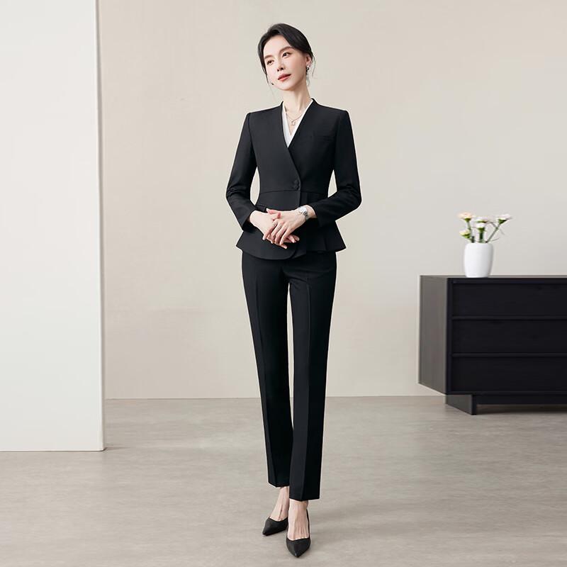 Women's Wrinkle-Free Professional Long-Sleeve Suit Set
