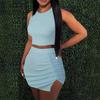 2026 Women's Sleeveless Tank Top & Mini Skirt Two-Piece Set