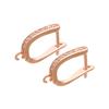 ZHUKOU Brass Gold Earring Hooks Accessories Crystal stud earrings hook for handmade Earrings Jewelry Making VE94