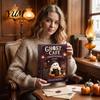 Retro Gift Box Packaging Halloween Advent Calendar, 24-Day Acrylic Ghost Figure Countdown Set Calendar with Diverse Themes, Cute Desk Decor,