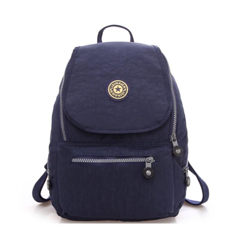 Mini Backpack Waterproof Women Purse Nylon Shoulder Rucksack Small Travel Bag