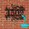 Unique Custom Bohemian Metal Address Plaque Personalized Name Number Durable Iron Front Door Outdoor Sign
