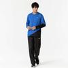 Mizuno Tennis Light Easy To Move Blue X Black Sweatshirt, 62MCB511, Moisture-Wicking, Quick-Drying, In,