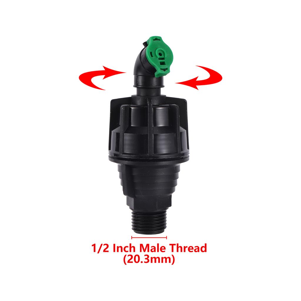 1/2" Male Thread Sprinkler Head 360 Degree Rotation Large-Area Automatic Garden Orchard Lawn Irrigation Watering Nozzle Device