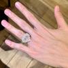 "Heart Diamond" French Explosive Hollow Love Ring Light Luxury Temperament Thousand Gold Sense Exquisite Fashion Index Finger Ring