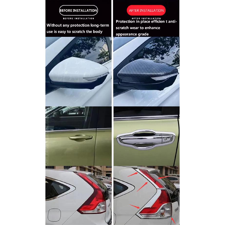 New Car ABS Carbon Accessories Plated Door Handle Cover Trim Paste Style For TOYOTA Prius C Priusc AQUA Hybrid 2012 2014 2018