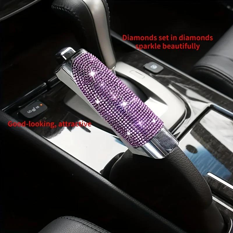 Mânere de frână de mână universale din cristal pentru frâna de mână auto huse anti-alunecare Auto Gear Shift guler Diamond Bling accesorii interior
