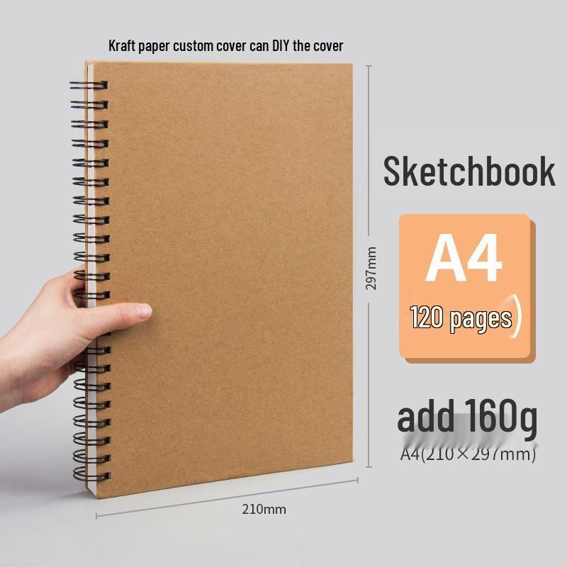 Compact Thickened Hardcover Spiral Sketchbook for Art & Primary Students, 32k Quick Sketch Drawing Book.