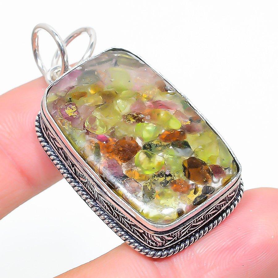 

Watermelon Tourmaline 925 Sterling Silver Jewelry Pendant 2.01 t1a39