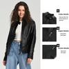 Stand-up Collar Leather Jacket Women's New Leather Jacket Women's Jacket Slim Thin Small Coat Women's Motorcycle Clothes