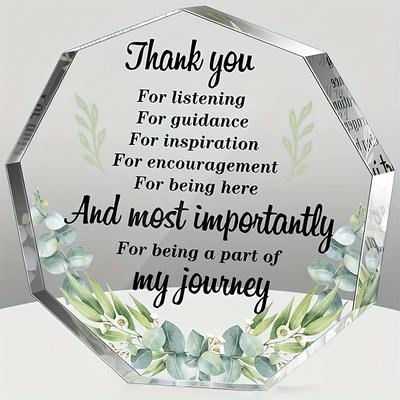 Thank You Gift for Women - Message Plaque with Inspirational Phrases, Farewell/ Retirement/ Nurse/ Teacher/ Colleague Appreciation Award, Desktop Keep