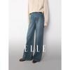 Damen Retro High-Waist Wide-Leg Jeans