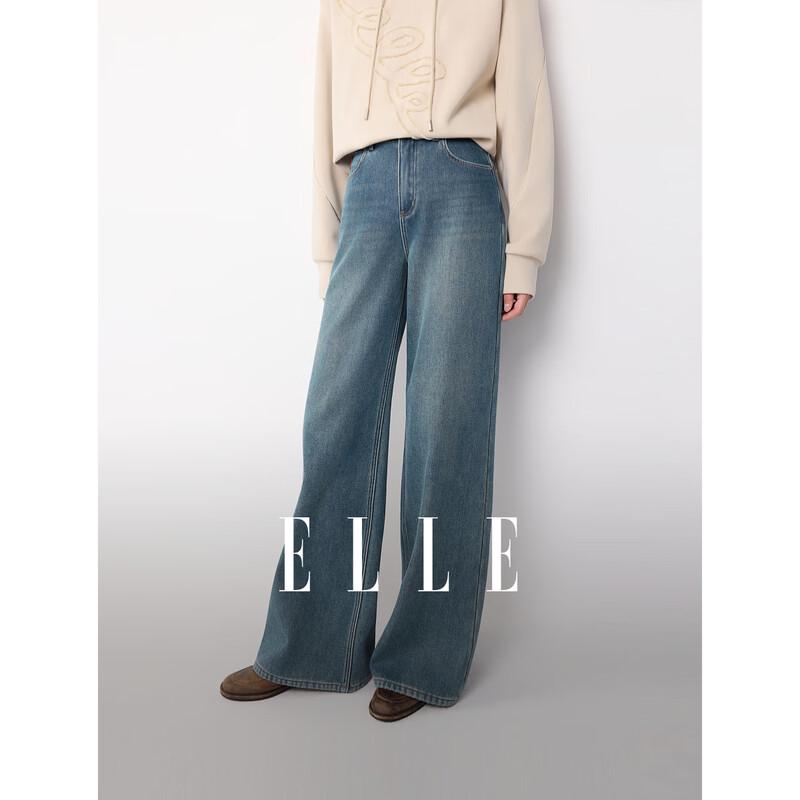 ELLE Women s Retro High-Waist Wide-Leg Jeans XL