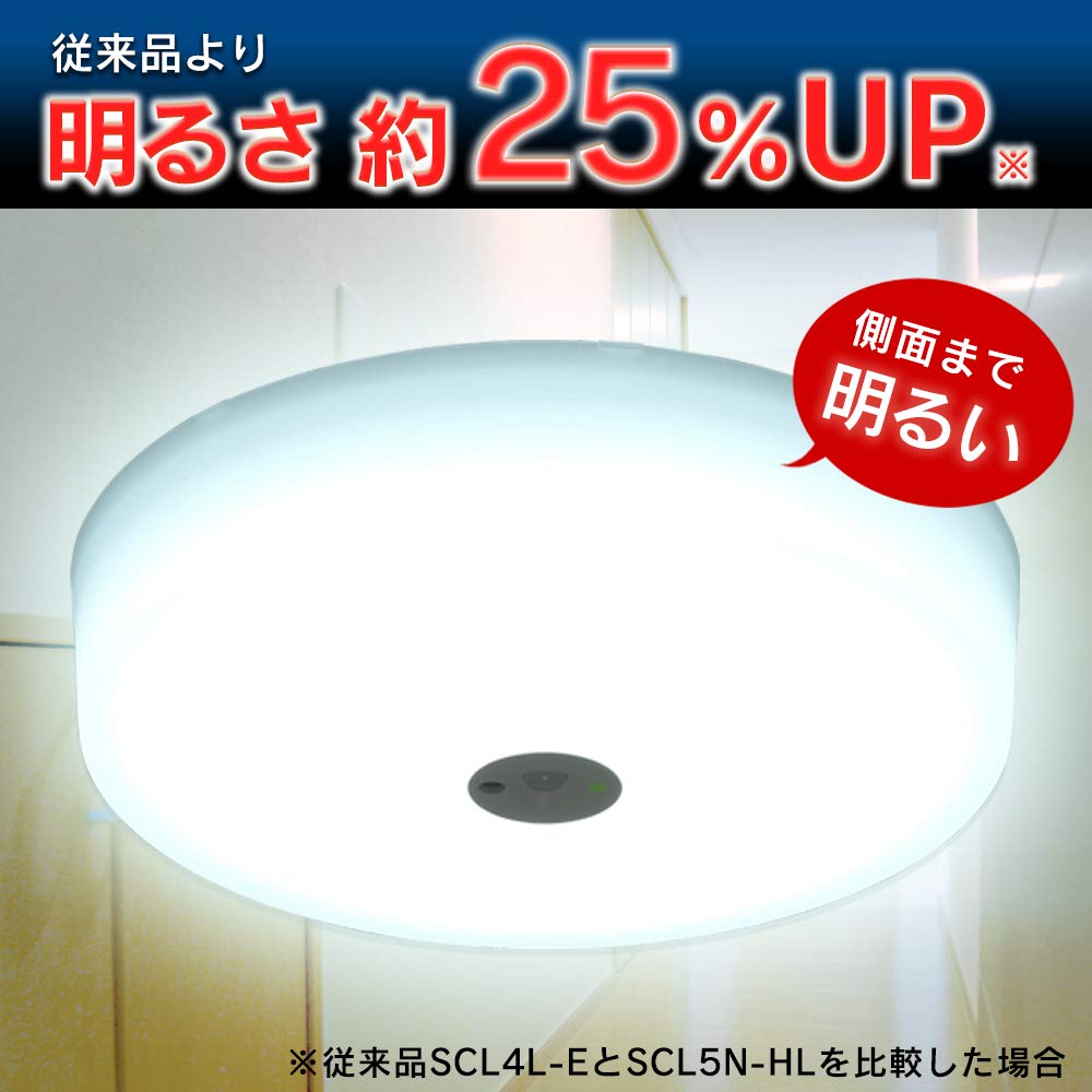 Iris Ohyama Small Ceiling Light with Motion Sensor SCL5DMS-HL