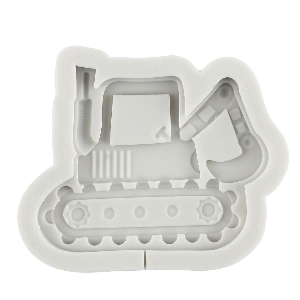 Construction Truck Silicone Mold Bulldozer Crane Excavator Fondant Molds Cake Decorating Tools Theme Cake Dessert Decorated Chocolate Candy Mold