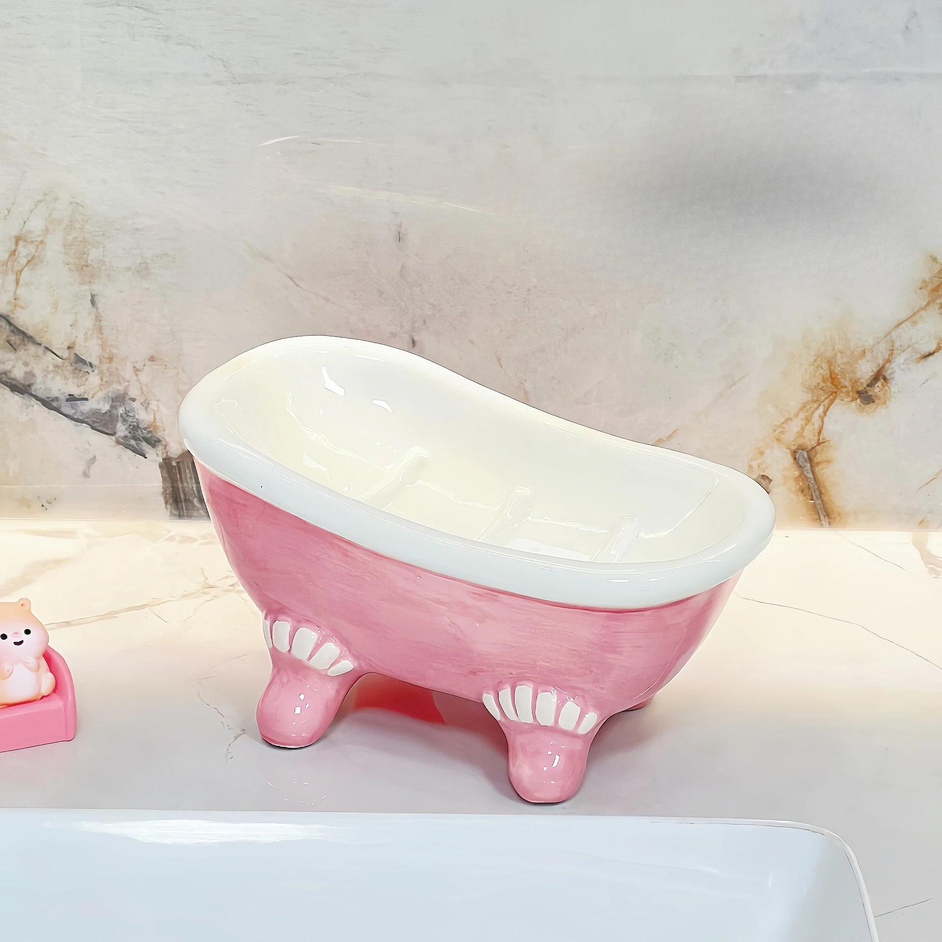 

Коробка для мыла в ванной, симпатичная, розовая, для дома, для ванной, туалета, большая, креативная, керамическая, коробка для хранения мыла, saboneteira banheiro