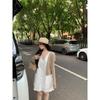 Women's Stylish V-Neck Sleeveless Summer Dress: Loose Fit, Slimming, Solid Color, Short Skirt - New Fashion Collection.