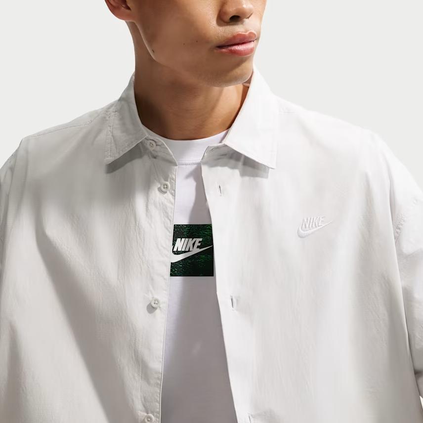 Nike Club Relaxed Casual Comfortable Solid Color Shirt Men shirts HJ2027-025