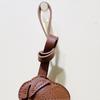 Croissant Pendant Bag Charm Croissant Shaped Keychain Pendant Faux Leather Croissant Charm for Backpack Keyring