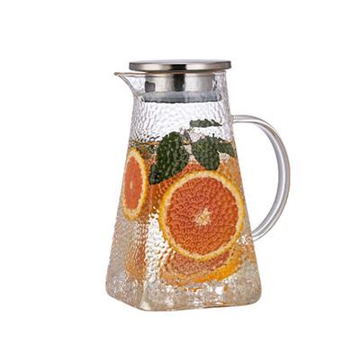 Diller Square Glass Hammered Pitcher