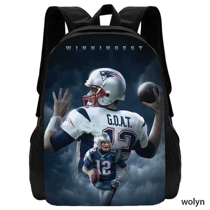 Football Rugby Pattern Simple Cute Backpack Student School Bag Computer Backpack