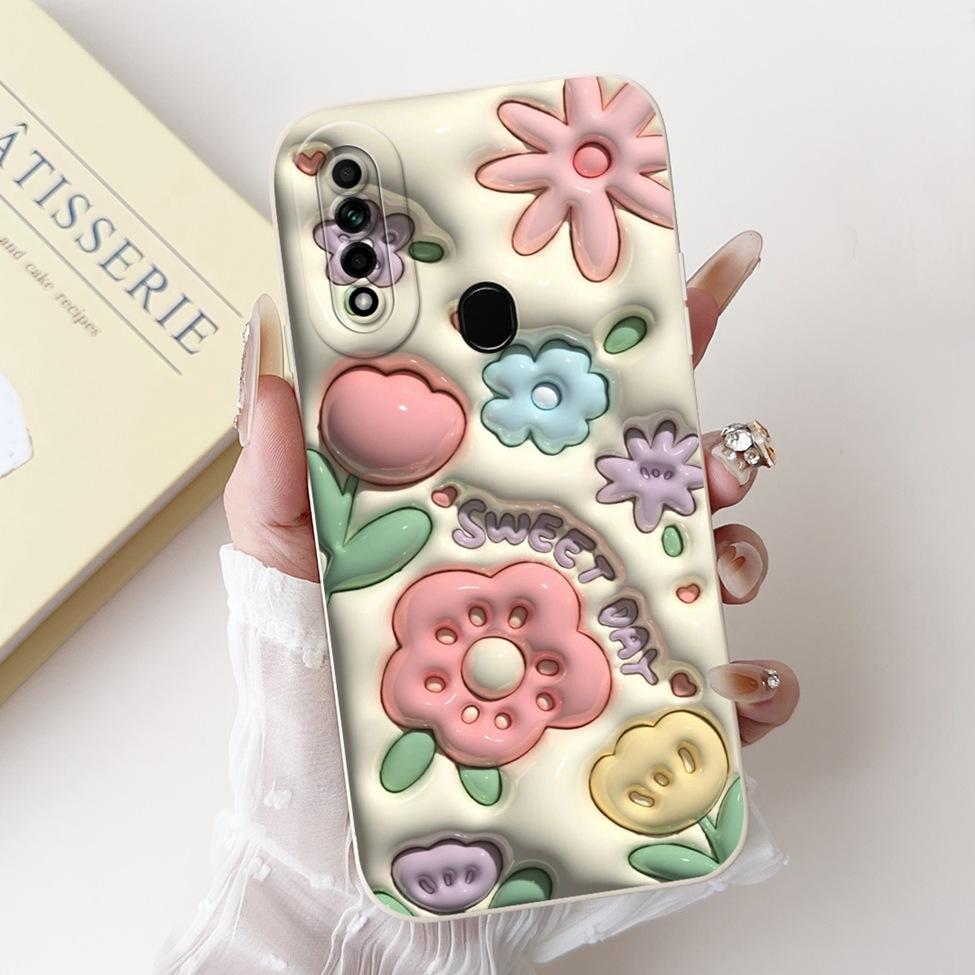 Casing For Oppo A31 2020 CPH2015 Case A8 PDBM00 Cute Cat Fashion Luxury Silicone Shockproof Phone Case For Oppo A8 Back Cover
