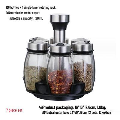 Minnai Rotating Spice Rack with Jars