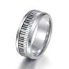 Silver Electronic Keyboard Fashionable Men's Ring