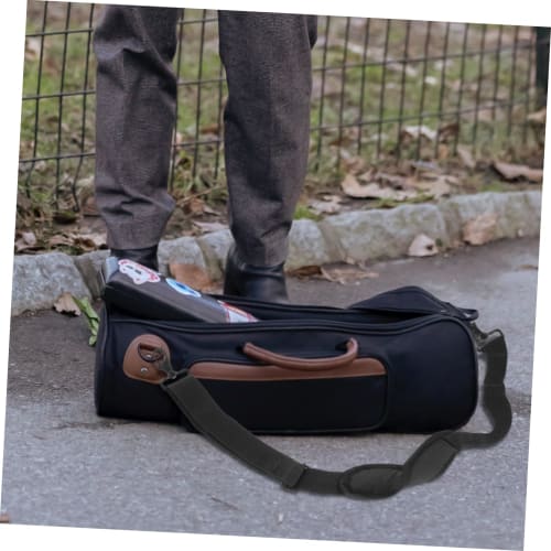 Toyvian 2-Piece Violin Case Strap Belt Bag, Violin Backpack Strap Shoulder Pads for Violin Case Backpack Strap, Black Metal Chain