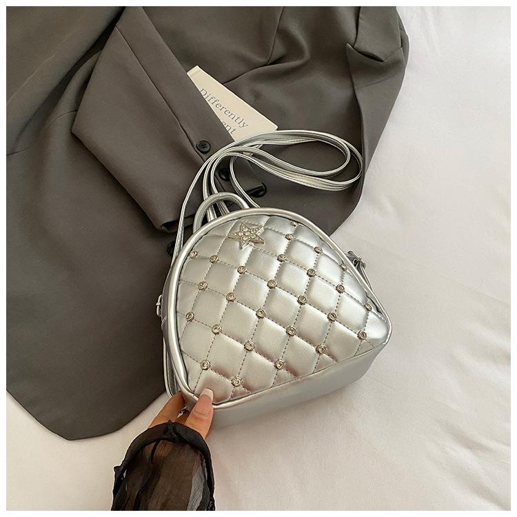 Korean Version of Fashion Rhombus Chain Bag Women's 2025 New Fashion Literary Style Small Backpack Simple Handbag