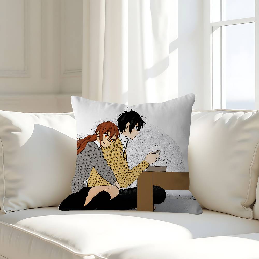 

Аниме H-Horimiya Наволочка Съемная Моющаяся Наволочка для Подушки – Всесезонный Мягкий Лен 16x16Inch