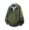 Men's French Retro Cable Knit Sweater - Autumn/Winter Two-Piece, Loose Lapel Style