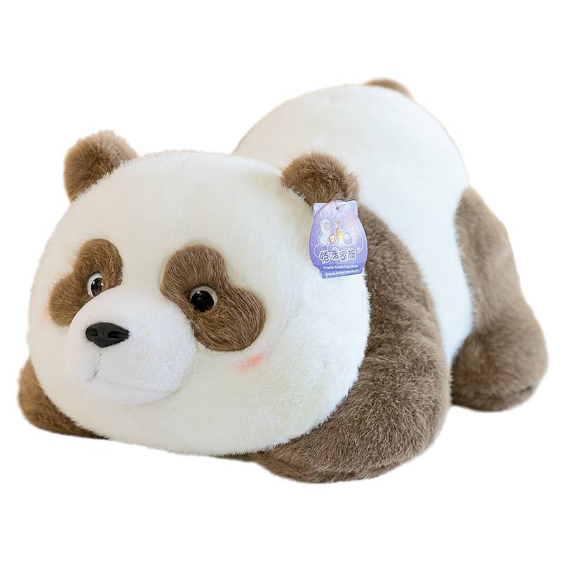 

Плюшевая подушка-игрушка Панда Реалистичная мягкая игрушка Наполнитель из ПП хлопка Подарок Детям 25cm/9.84in коричневый