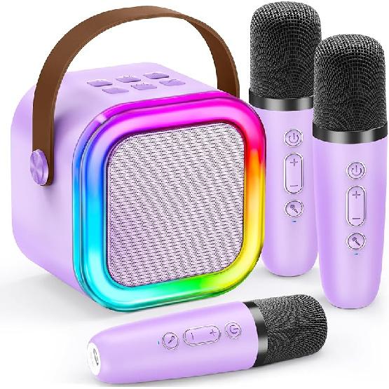 Mini Karaoke Machine for Kids, 2025 TOP Toys Birthday Gifts Ideas for Girls Ages 4, 5, 6, 7, 8, 9, 10, 12+ Years Old, Portable MP3 Player with 2