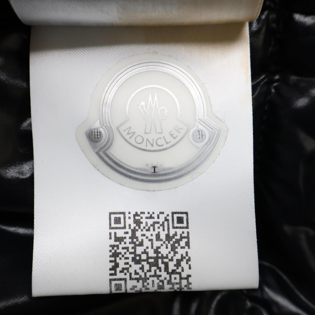 MONCLER [Good condition/Domestic regular/2020 model] MONTCLA Monkura Inside logo embroidered line hooded down jacket Jacket 0 blackUsed