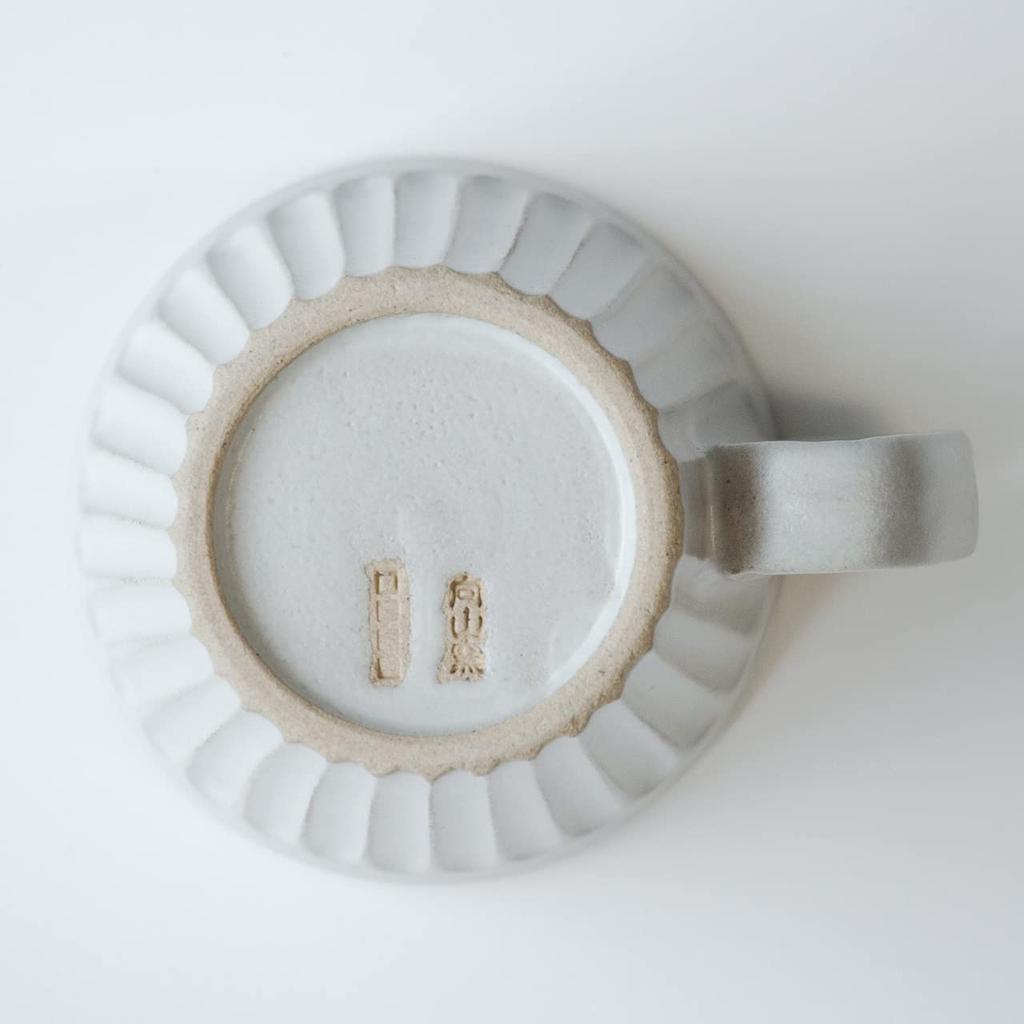 Wired Beans Wired Beans Mug To Last a Lifetime Kasama Yaki Shinogi Mug 240ml White Matte