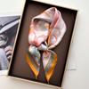 Luxury Square Scarf For Women Elegant Ladies Print Hijab Neckerchief Shawl 70*70Cm Soft Stain Imitation Silk Scarves