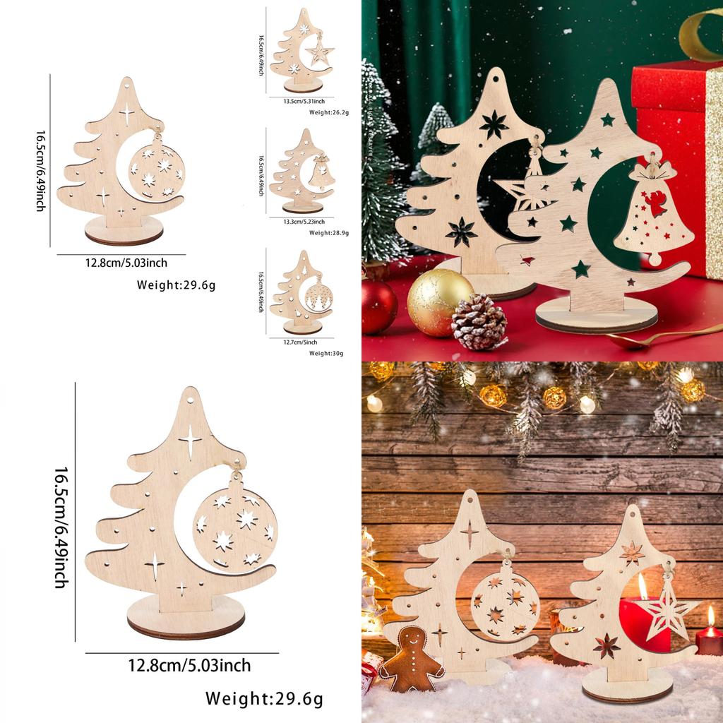 Stylish Christmas Tree Hollow Decorations Unique Wooden Ornaments For Festive Home Decor