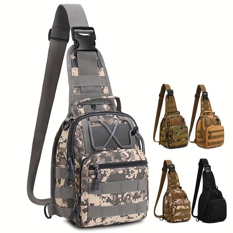Geantă de piept impermeabilă la modă pentru bărbați, geantă tactică de camuflaj, geantă de drumeție ocazională