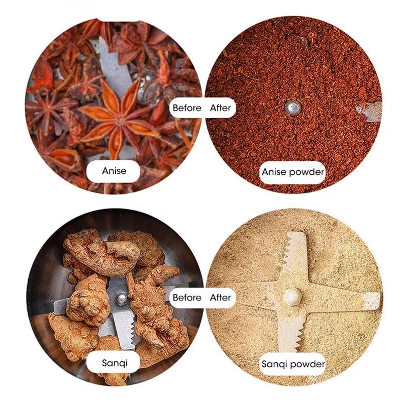 HighPower Electric Coffee Grinder Stainless Steel Nuts Beans Grains Mill Herbs Grinding Machine Home Coffee Bean Grinding EUPlug