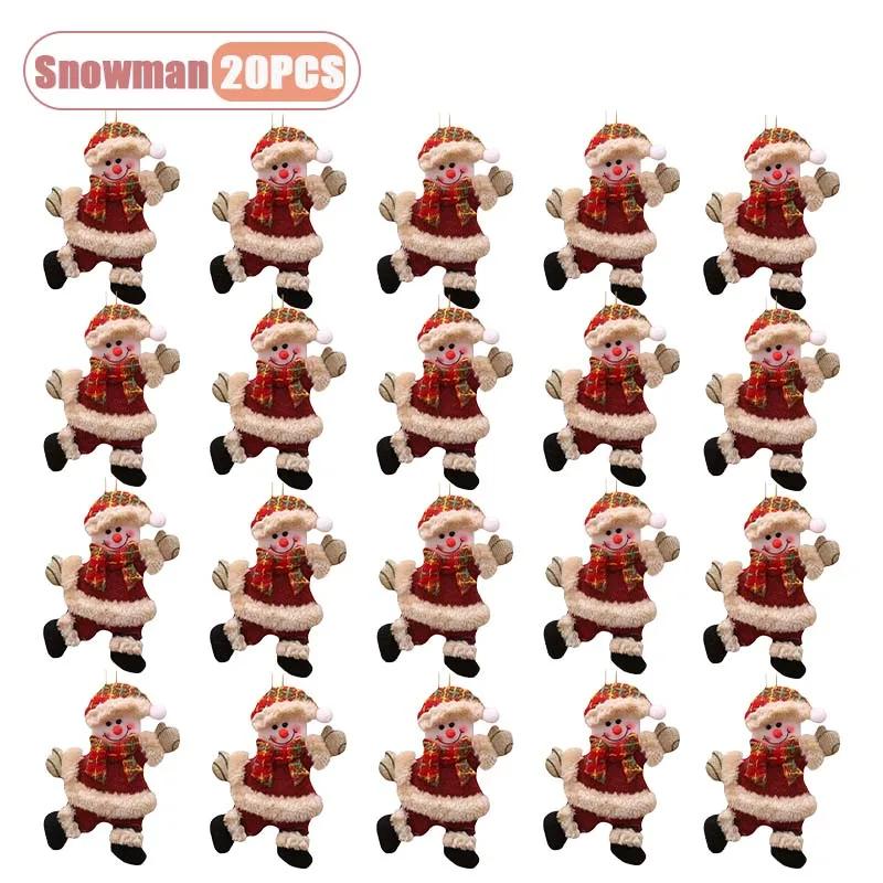 1-20PCS Xmas Tree Decoration Cute Cloth Figure Hanging Charm Dancing for Living Room Party Indoor Outdoor Festival Home Gift