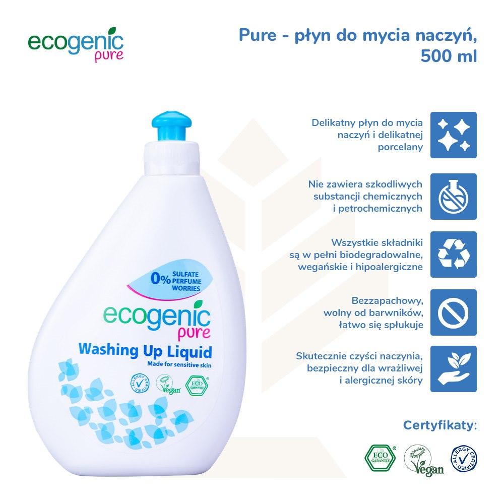 Płyn Do Mycia Naczyń Bezzapachowy 500Ml Ecogenic Pure