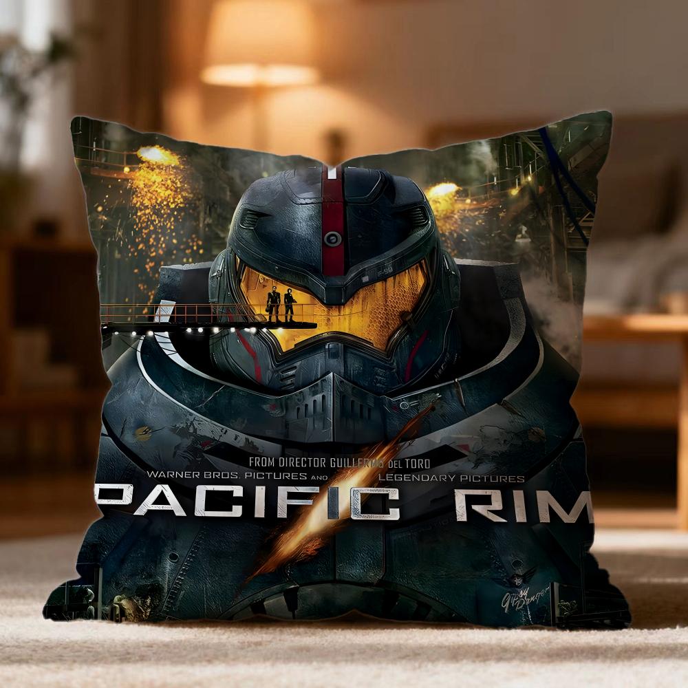 Popular P-PPacific Rim Cushion Cover Soft Washable Pillow Case Multi-Scene for Couch Bed Travel Office Use