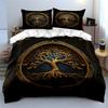 Golden Tree of Life Bedding Set Bedding Set (1 Duvet Cover, 2 Pillowcases, Duvet Not Included)